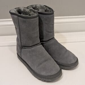 UGG Australia Classic Short II Grey Suede EUC Versatile Cozy Lounge - Size 8